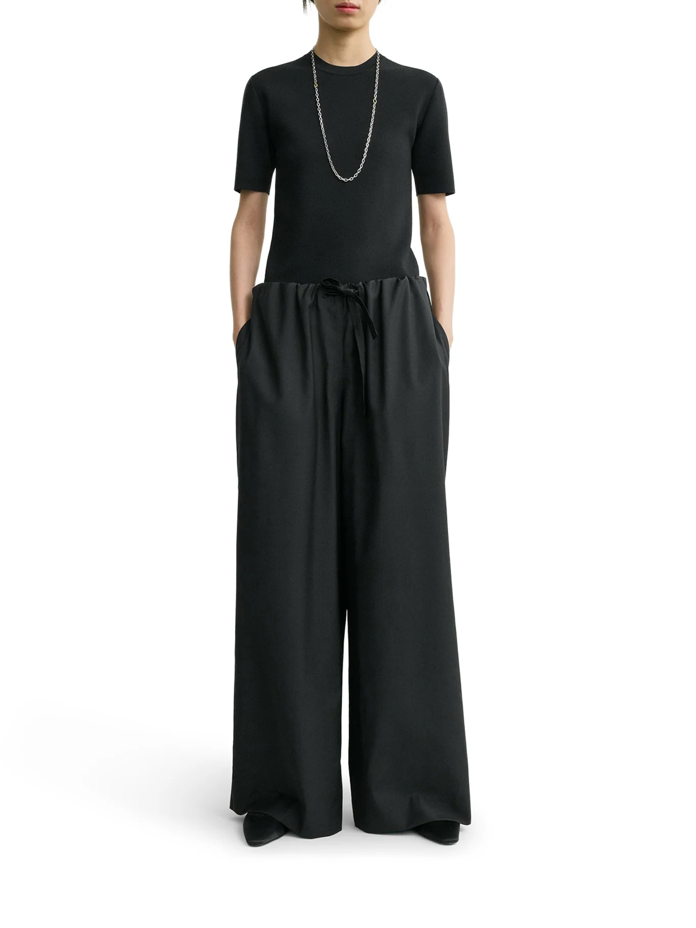 WOOL TROUSERS WITH DRAWSTRING - Image 2