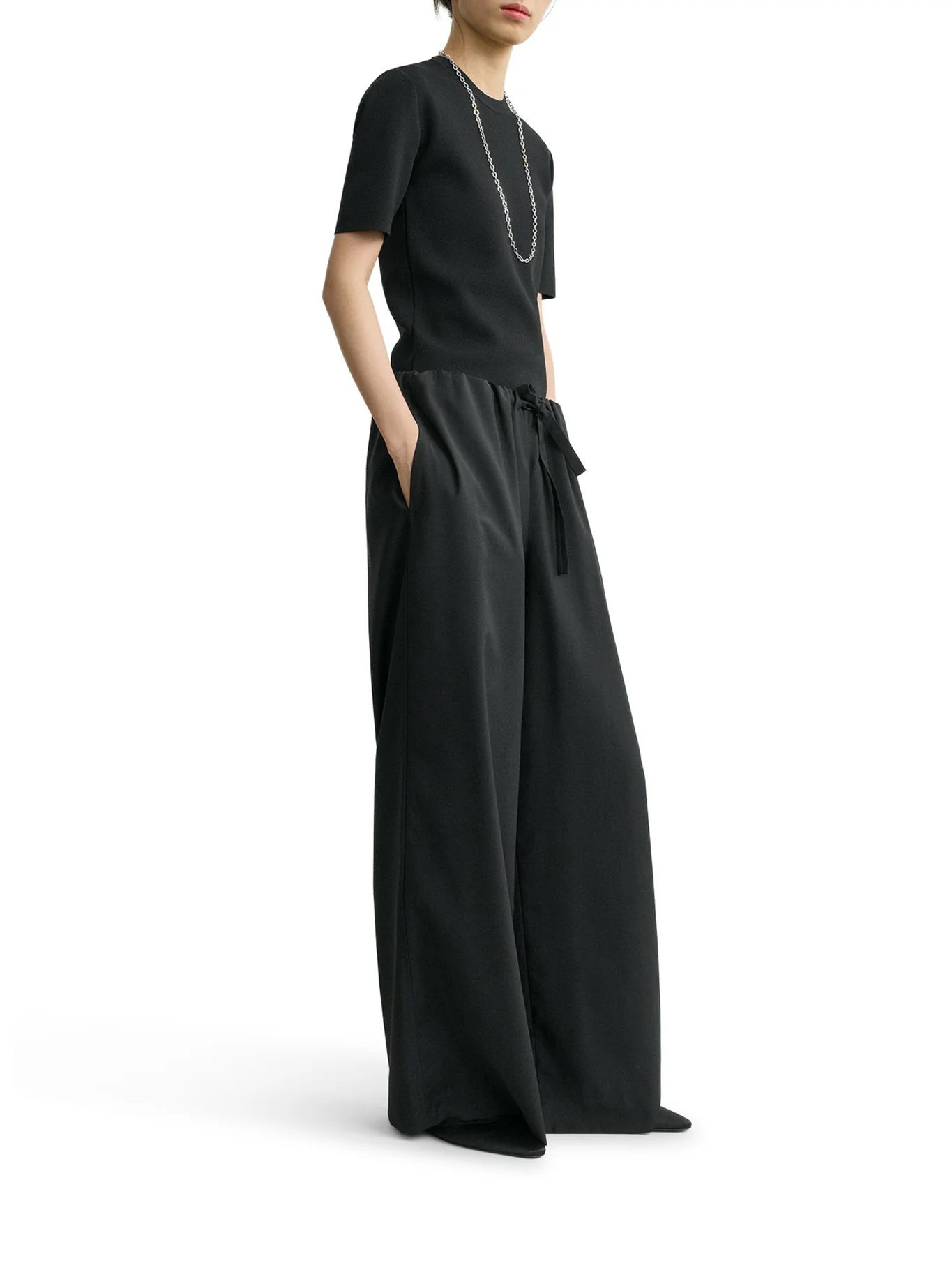 WOOL TROUSERS WITH DRAWSTRING - Image 4