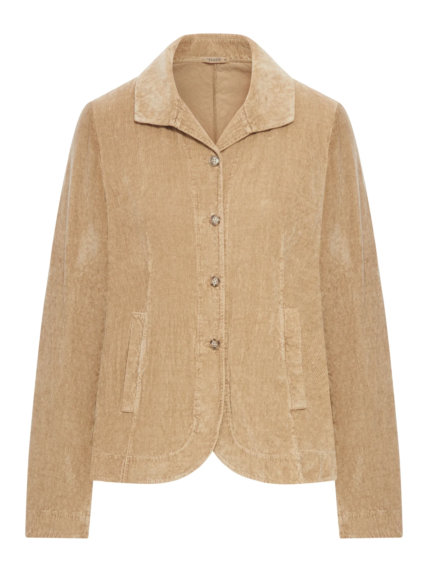 FLARED VELVET RIBBED JACKET