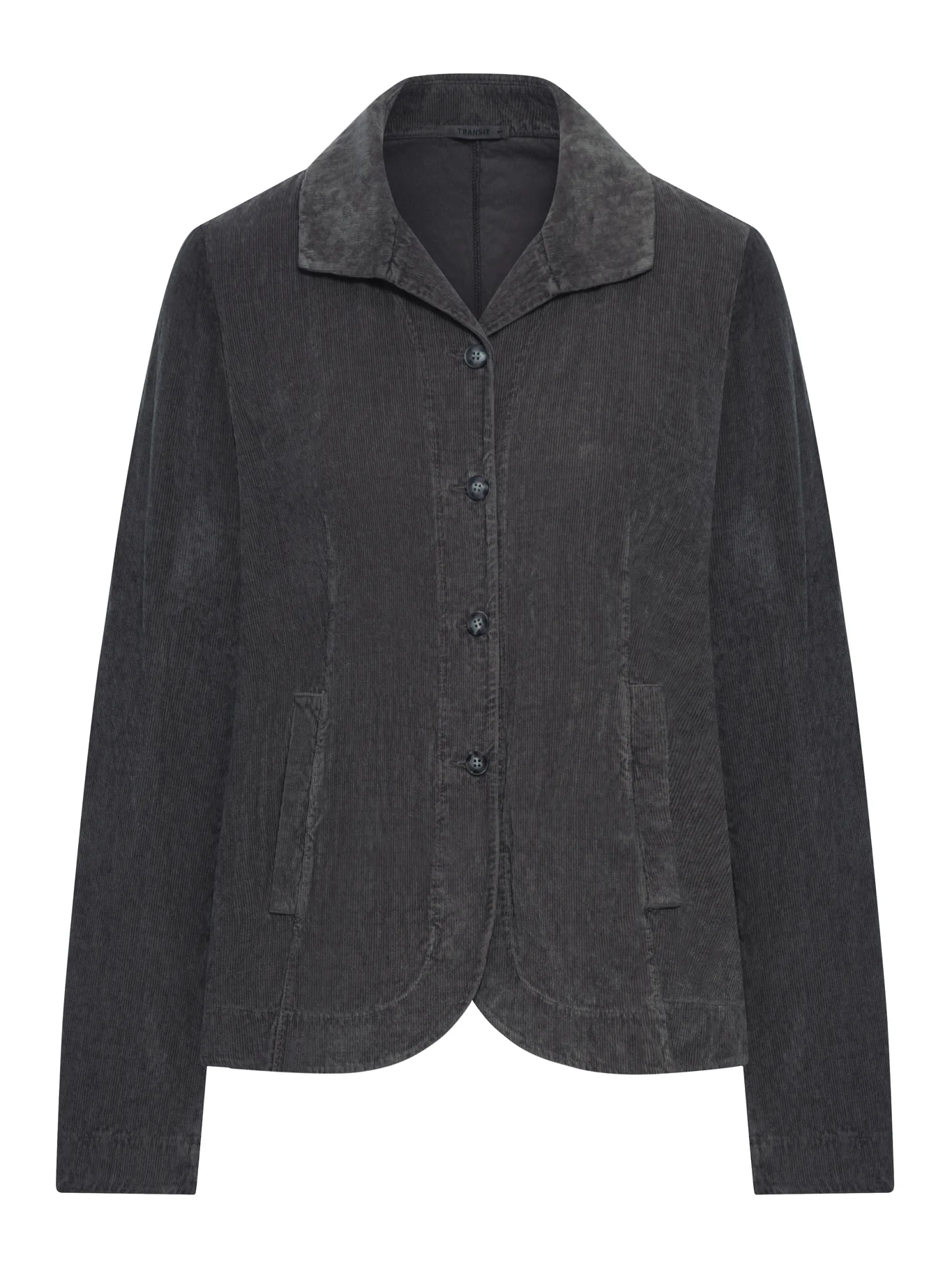 FLARED VELVET RIBBED JACKET