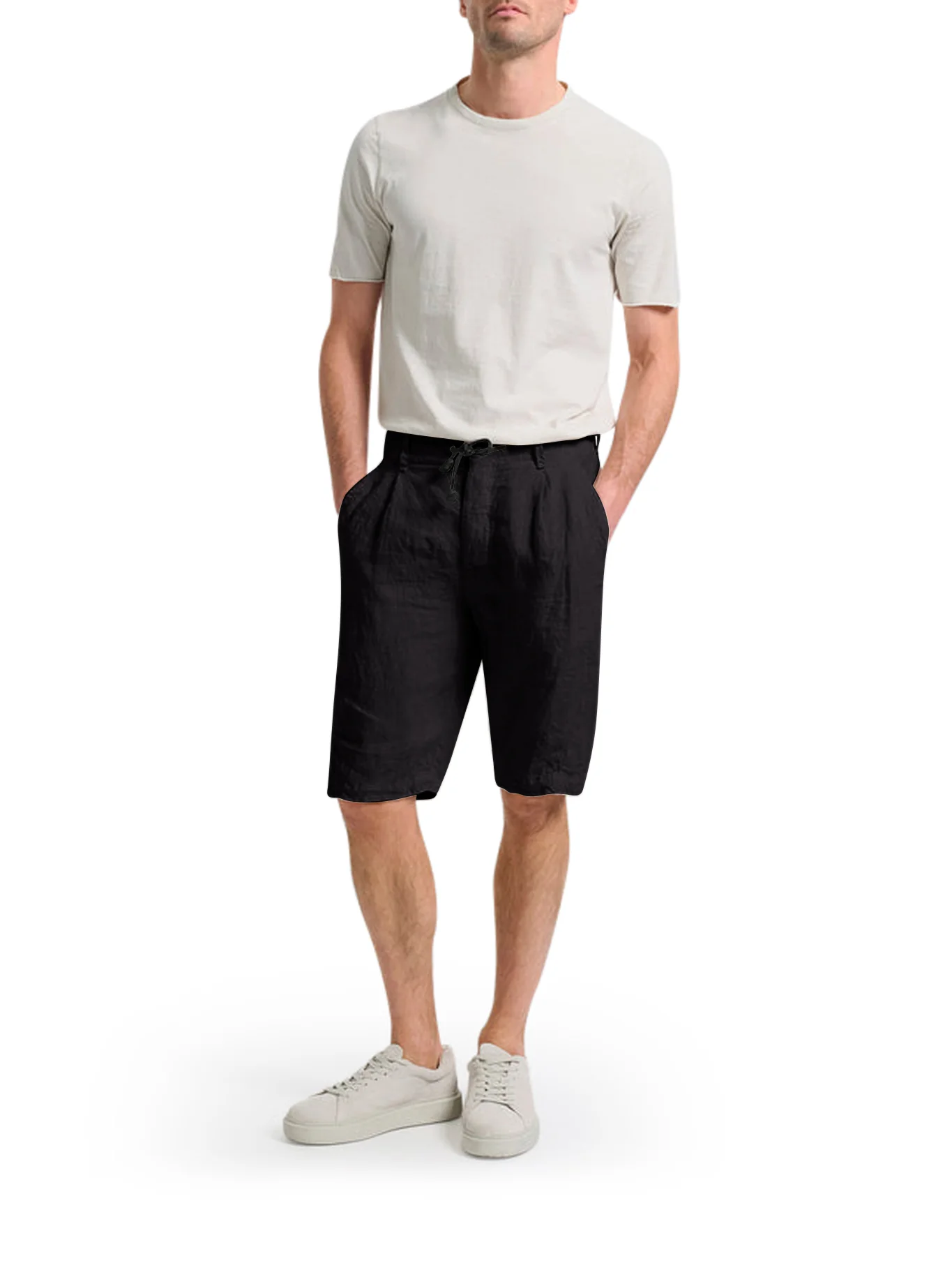 LINEN BERMUDA SHORTS WITH DRAWSTRING - Image 2