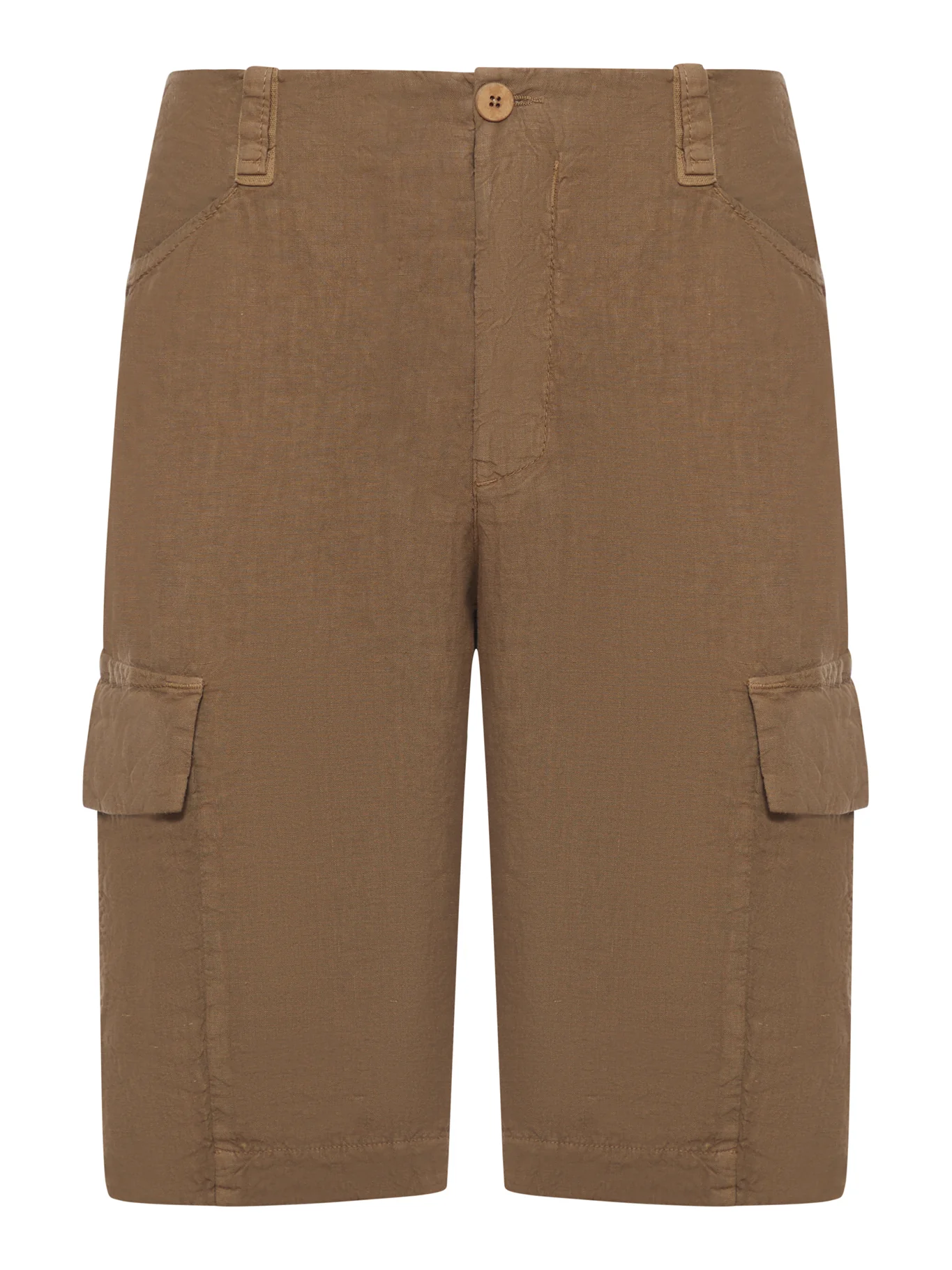 LINEN CARGO BERMUDA SHORTS