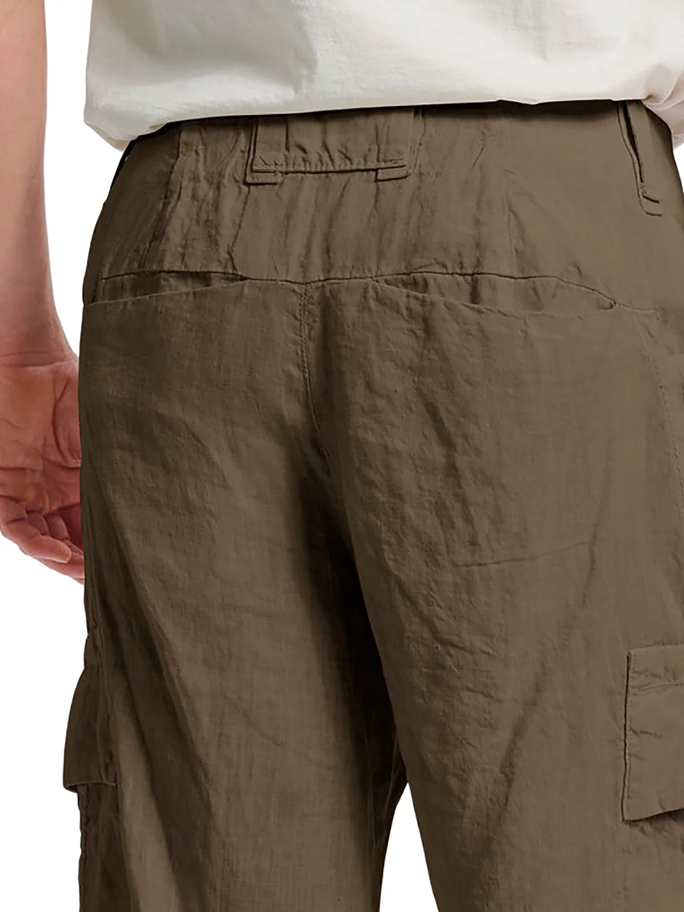 LINEN CARGO BERMUDA SHORTS - Image 6