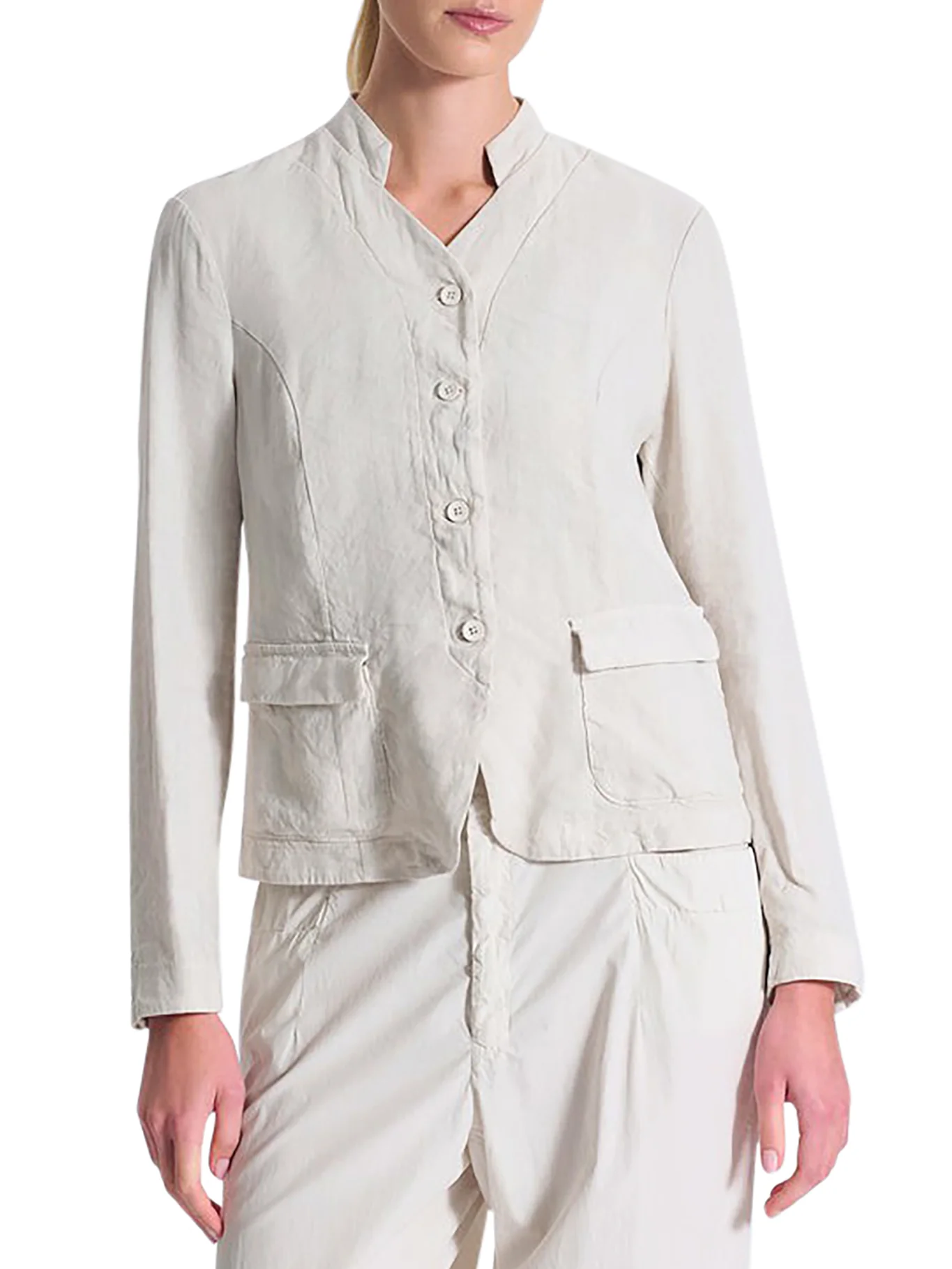 STRETCH LINEN BLEND JACKET - Image 3