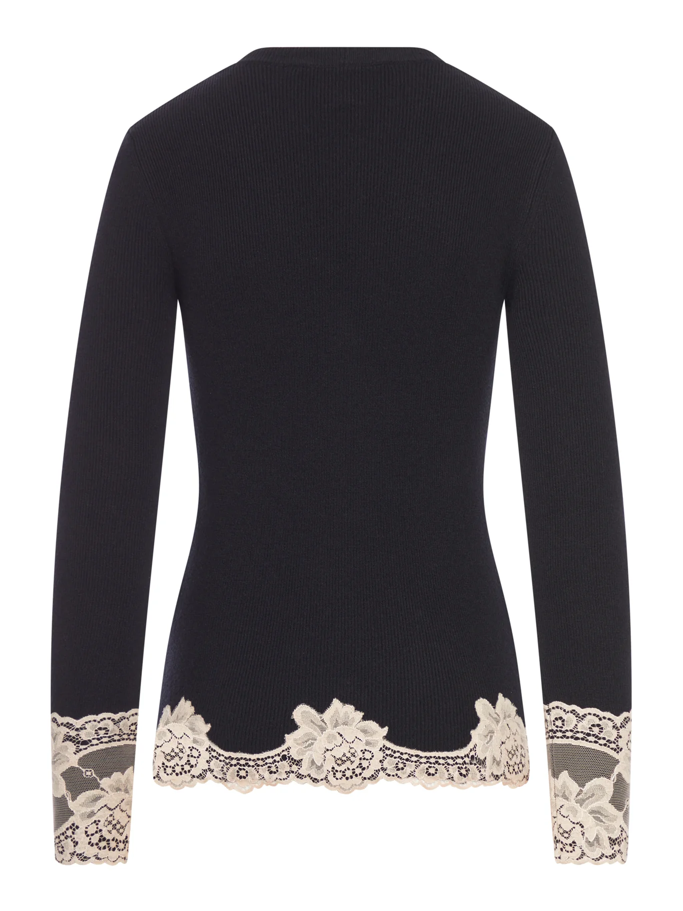 CASHMERE CARDIGAN WITH LACE INSERTS - Image 2