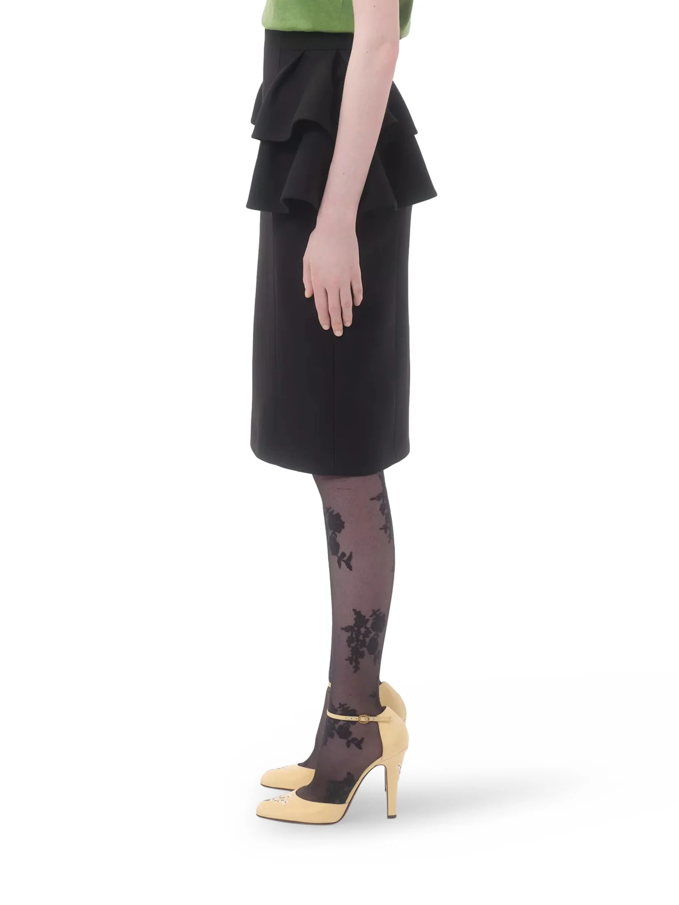 WOOL AND SILK CREPE MIDI SKIRT - Image 5