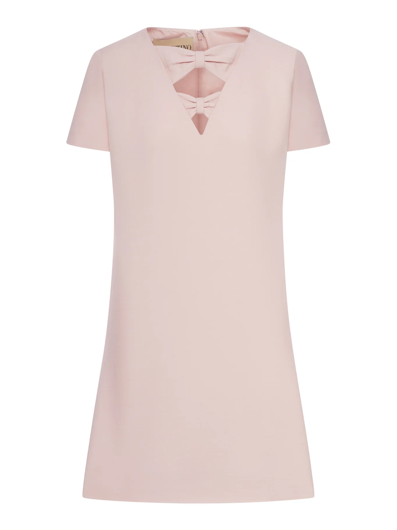 CREPE MINI DRESS WITH BOW DETAIL