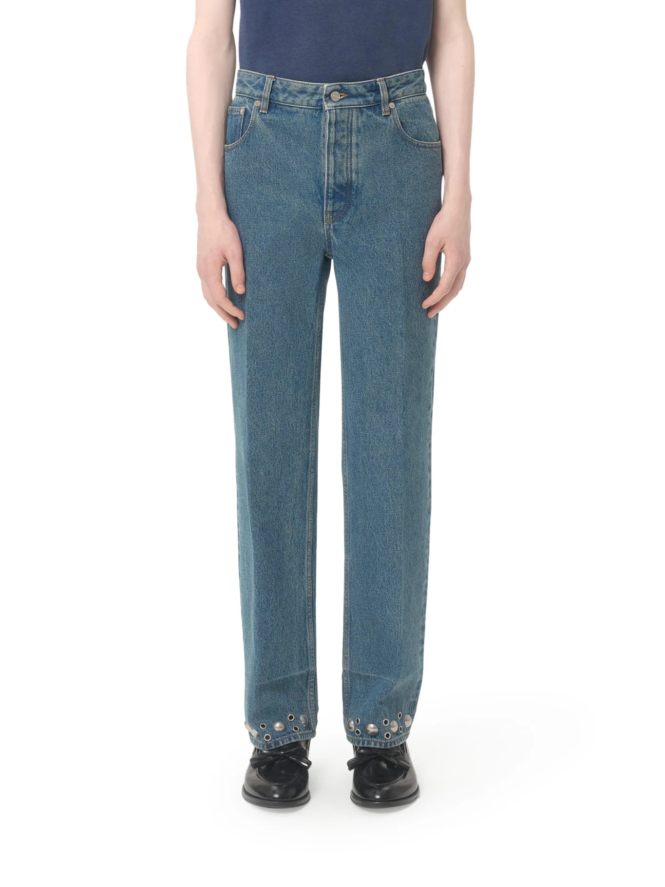 DENIM PANTS WITH CABOCHONS - Image 3