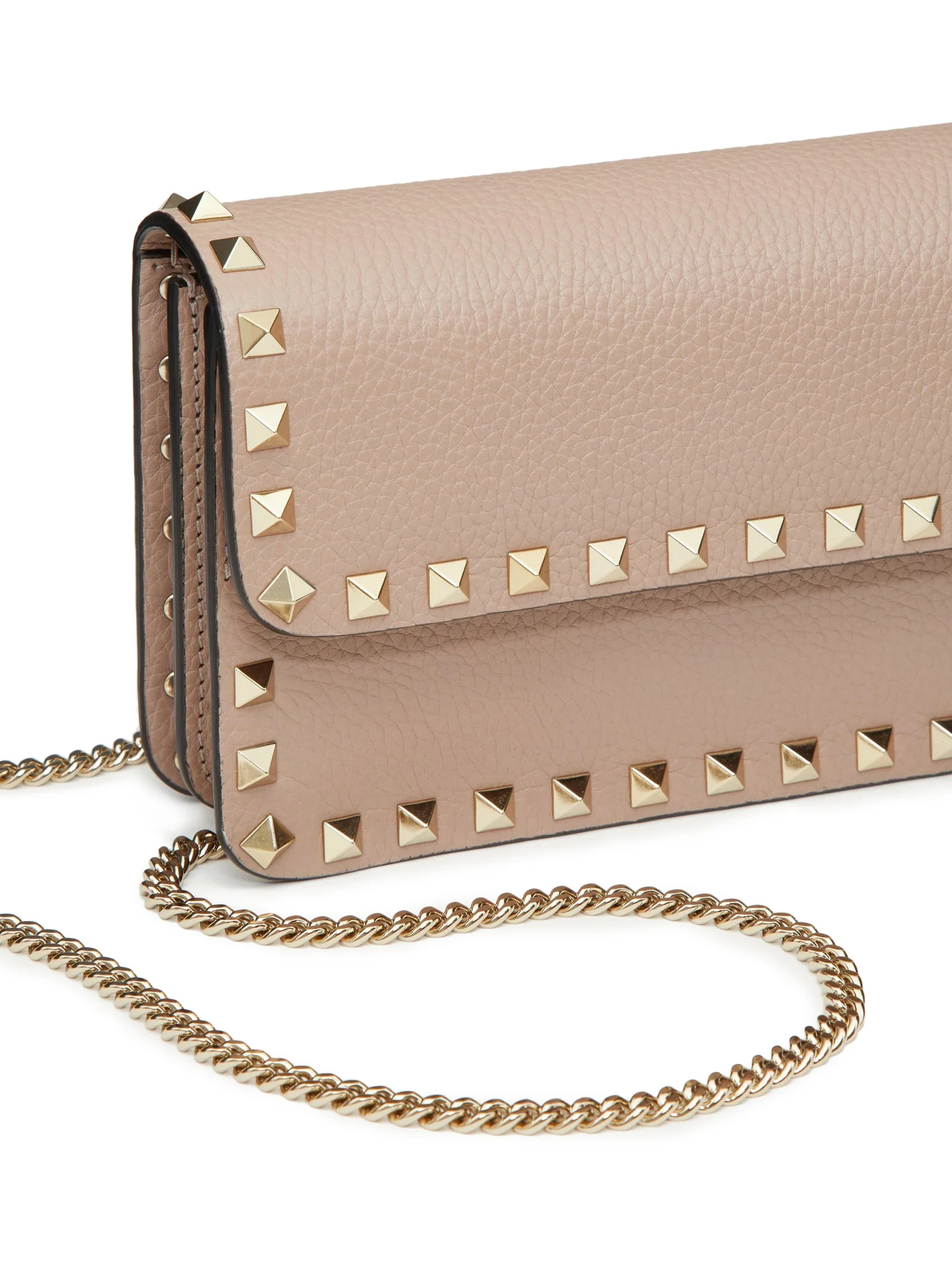 ROCKSTUD CHAIN POUCH IN GARNET CALFSKIN - Image 7