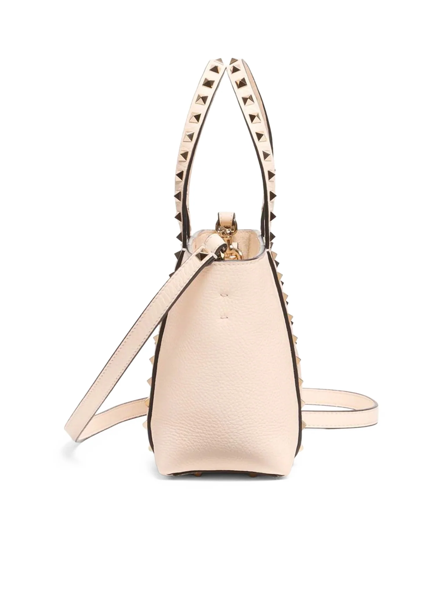 ROCKSTUD MINI TOTE IN HAMMERED LEATHER - Image 4