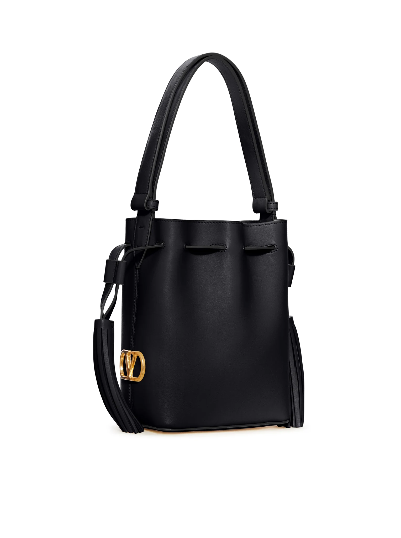 SMALL LEATHER BUCKET BAG - Image 2
