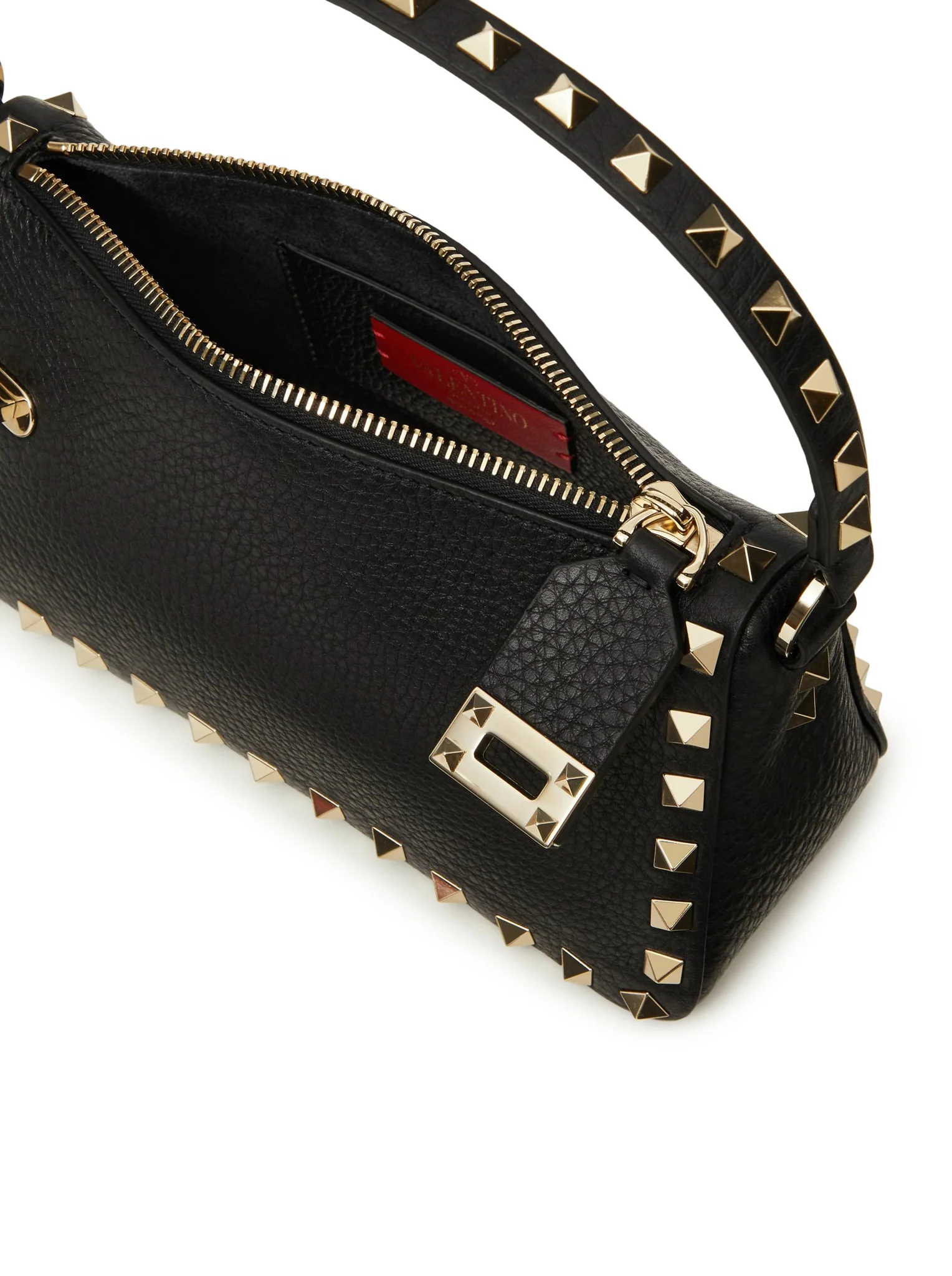 SMALL ROCKSTUD SHOULDER BAG IN GARNET CALFSKIN - Image 6