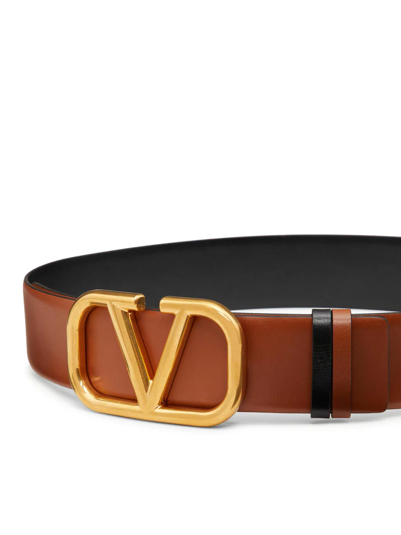 VLOGO SIGNATURE REVERSIBLE BELT IN GLOSSY CALFSKIN 40MM - Image 3
