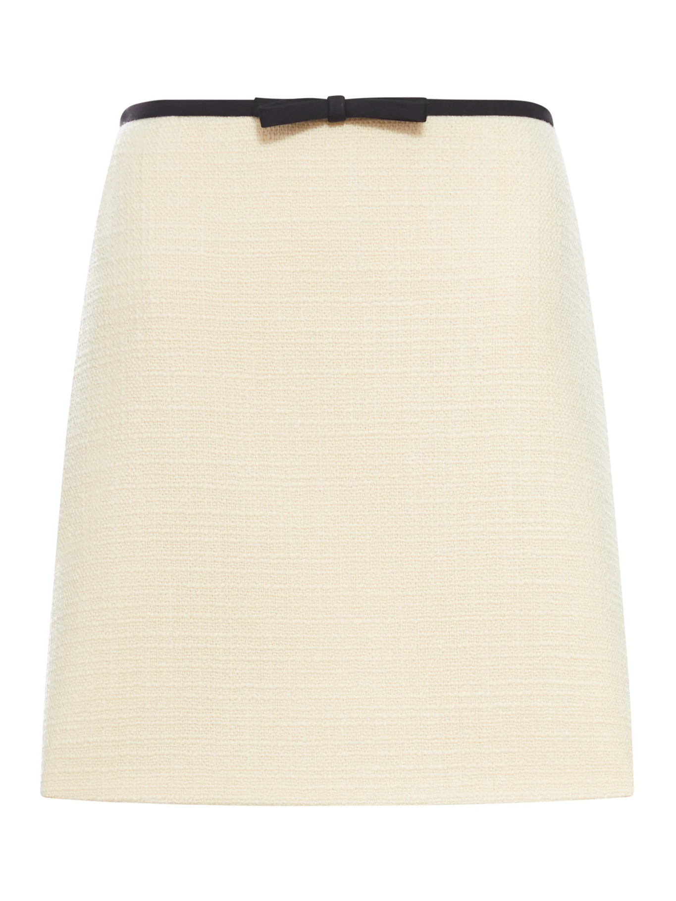 WOOL TWEED SKIRT WITH BOW
