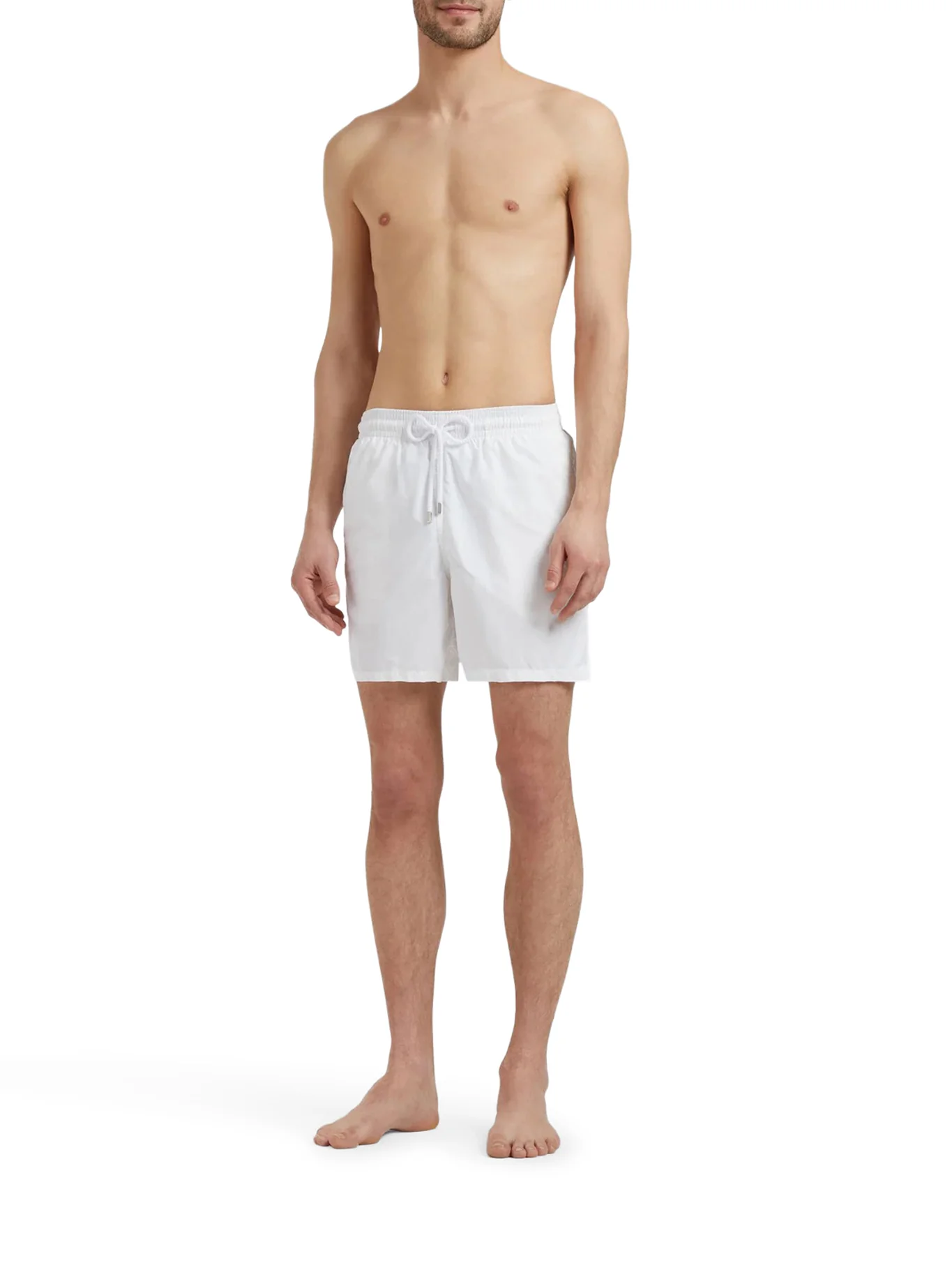 SINGLE COLOR SWIMSUIT WITH ENGRAVED LOGO - Image 2