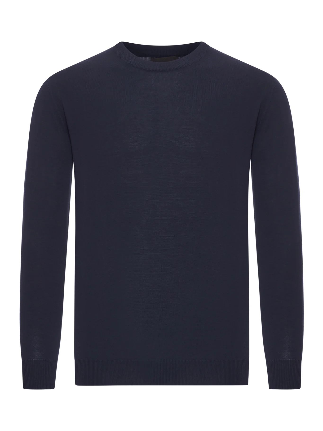 SLIM FIT CREW NECK SWEATER IN COTTON CREPE
