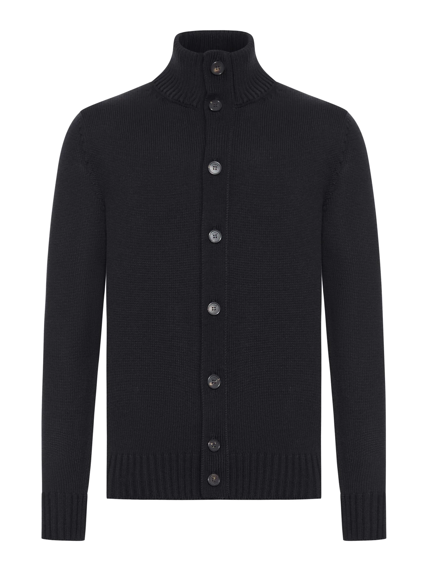 WOOL HIGH NECK CARDIGAN
