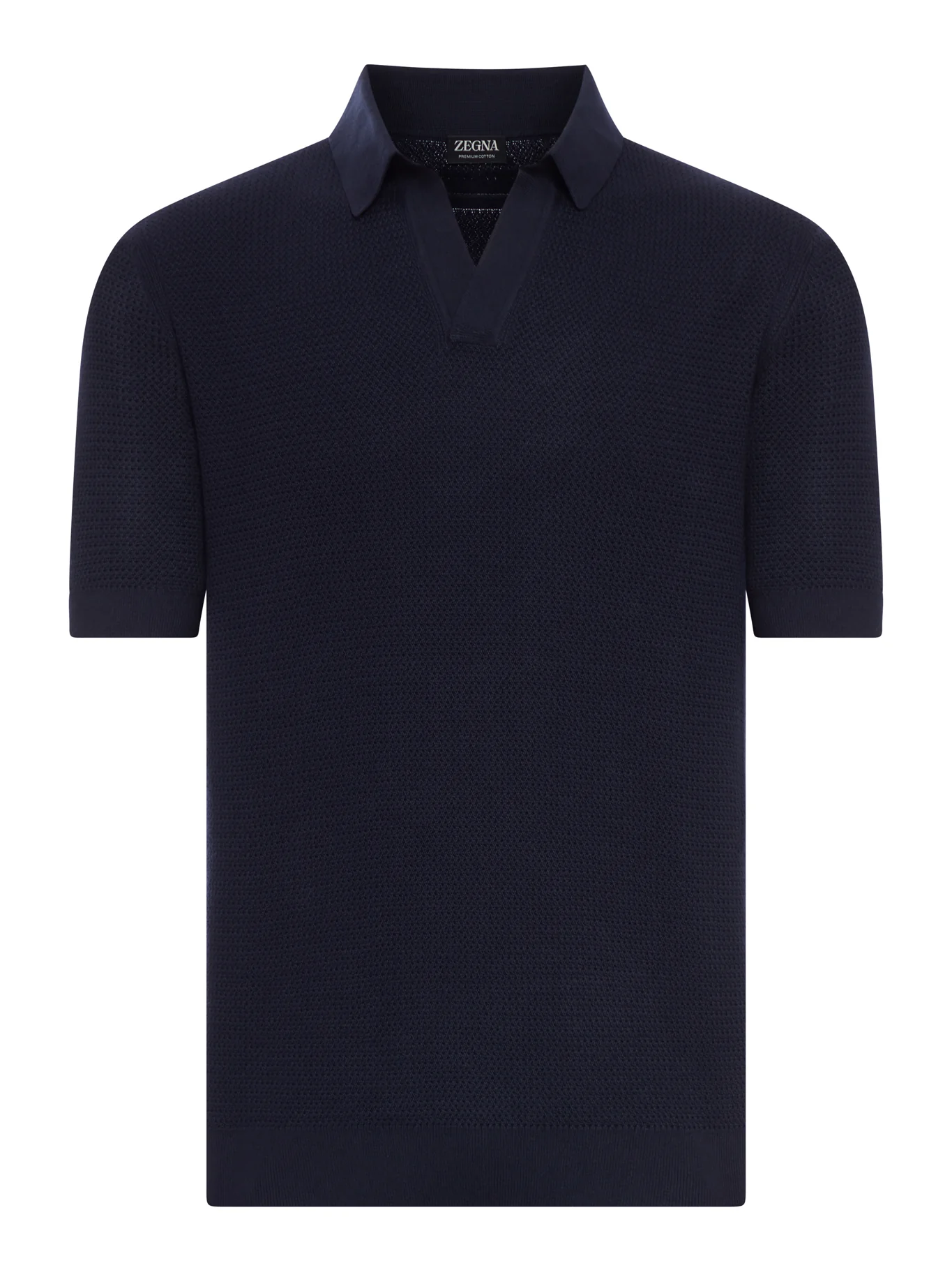 COTTON V-NECK POLO SHIRT
