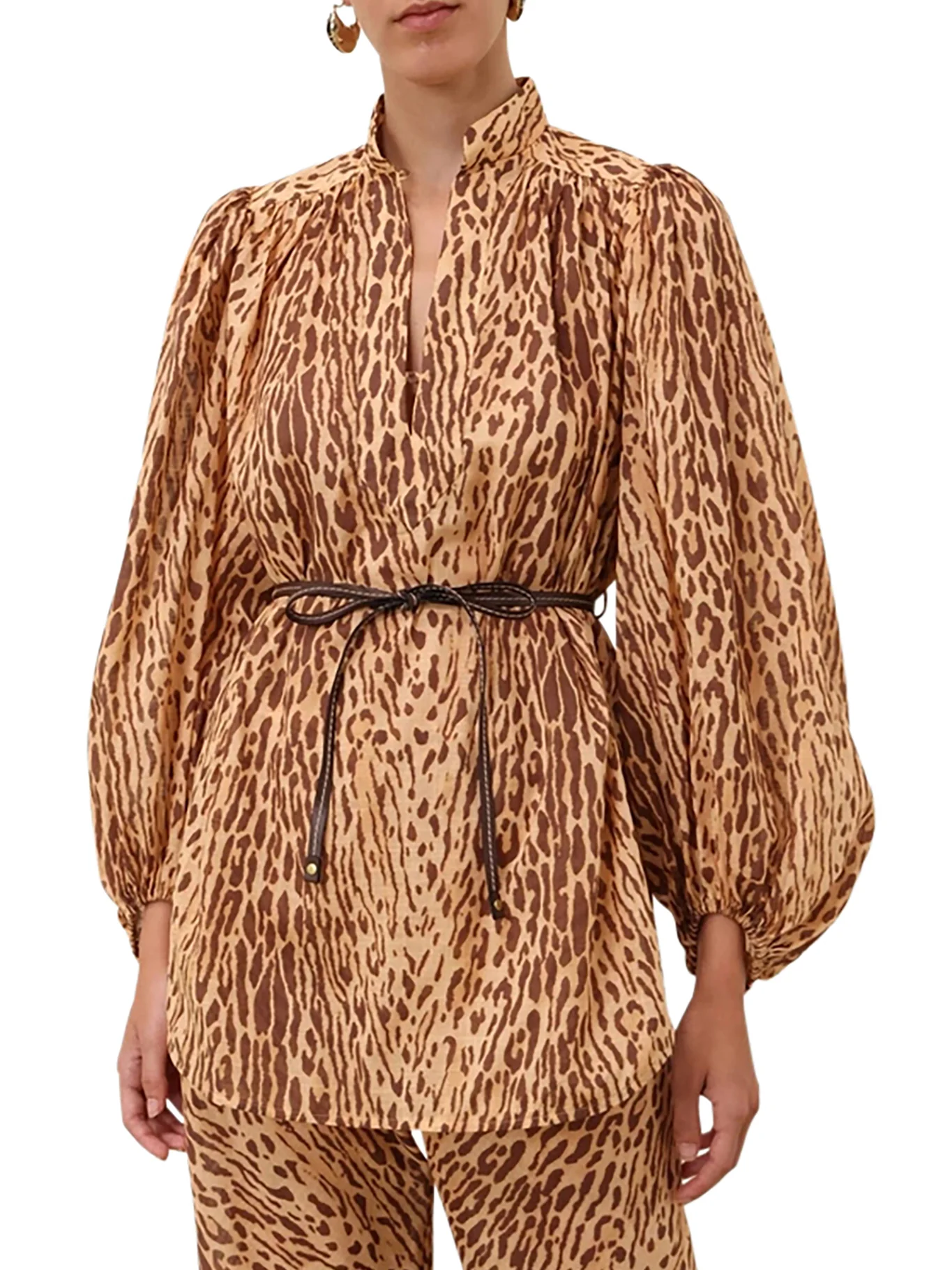 FLUID BLOUSE WITH ANIMAL PRINT - Image 3