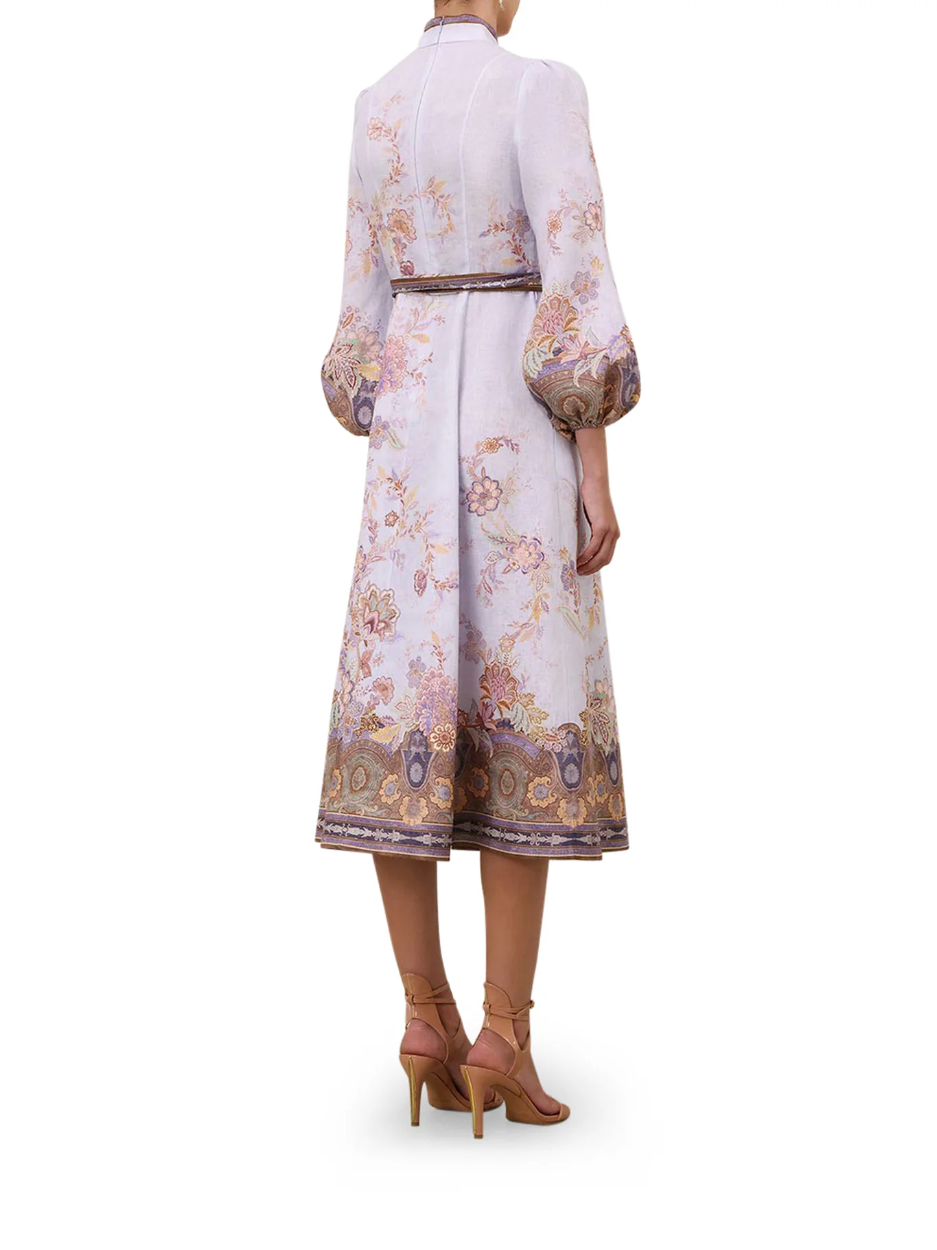 MIDI LINEN DRESS WITH BUTTONS - Image 3