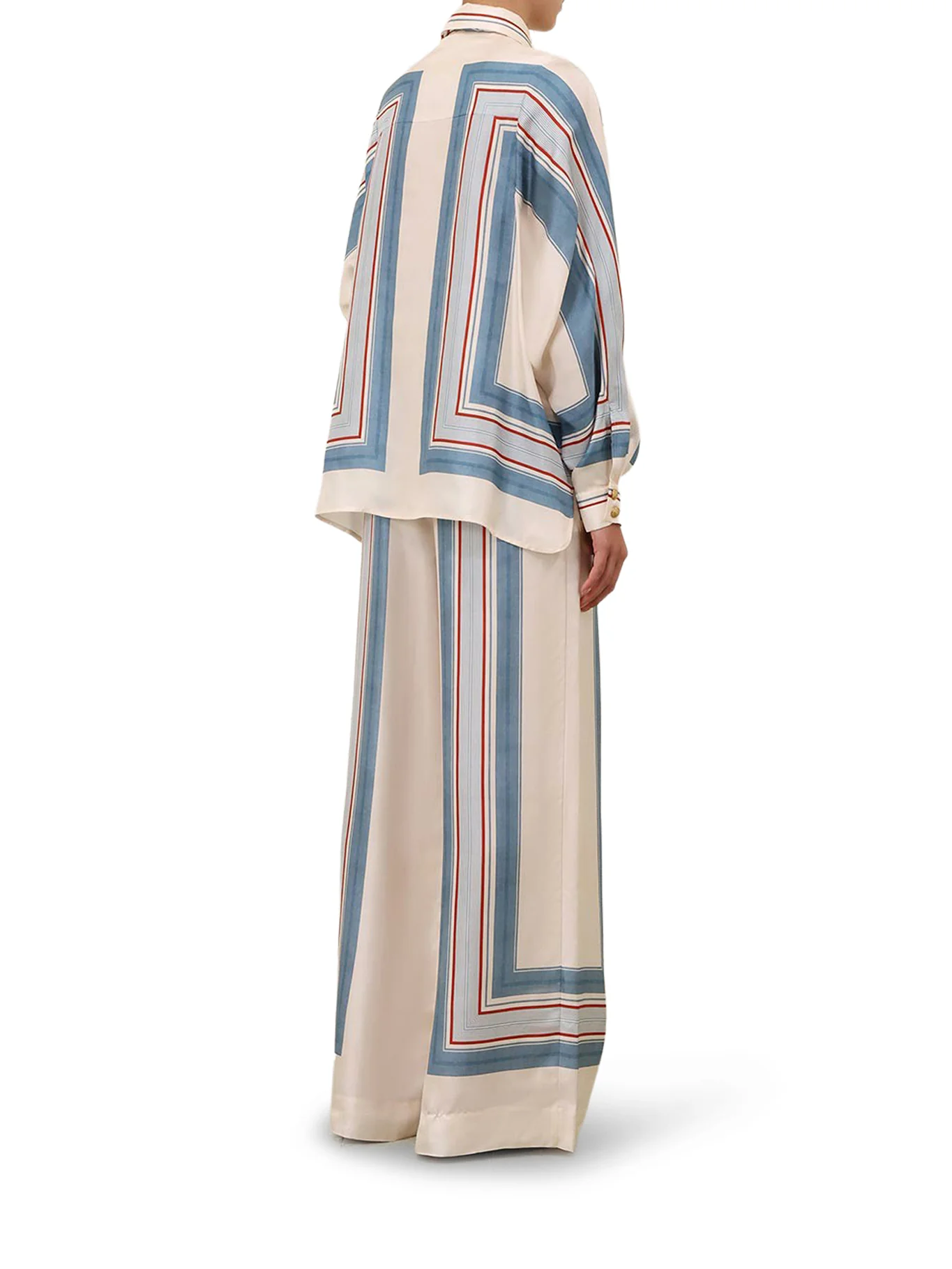 SHIRT WITH STRIPED TICKING SCARF - Image 4